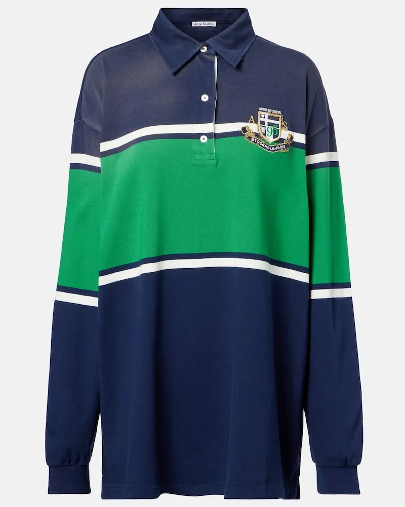 Acne Studios Polopullover aus Baumwoll-Jersey Multicolor