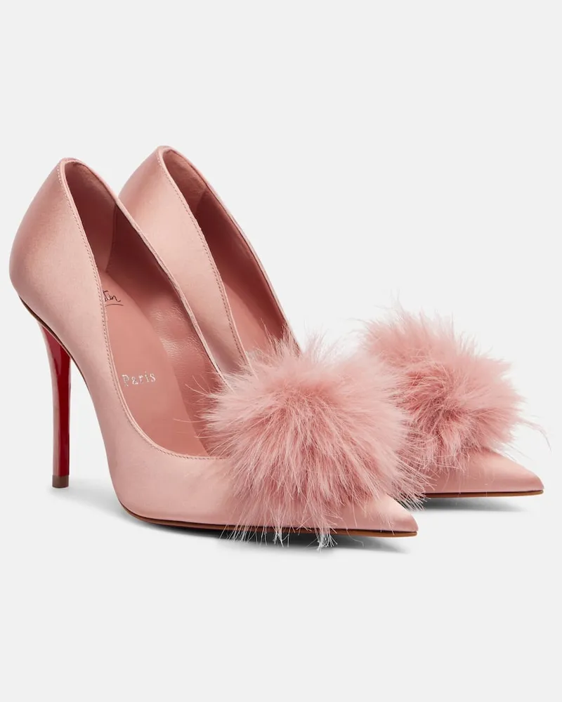 Christian Louboutin Pumps Alana 100 aus Satin Rosa