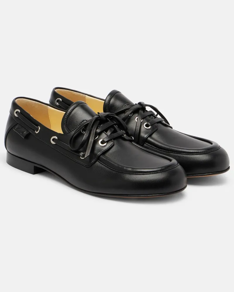 Proenza Schouler Bootsschuhe aus Leder Schwarz