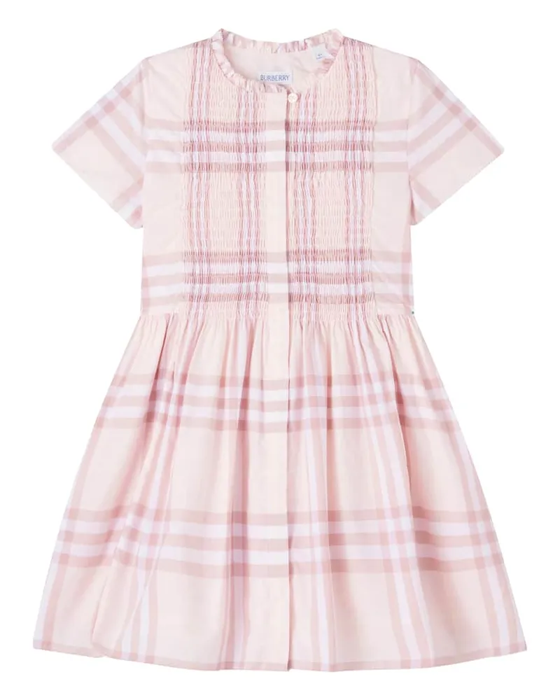 Burberry Kleid Burberry Check aus Baumwolle Rosa