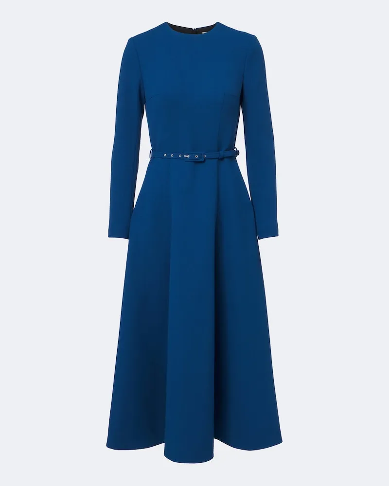 EMILIA WICKSTEAD Midikleid Capucine aus Wolle Blau
