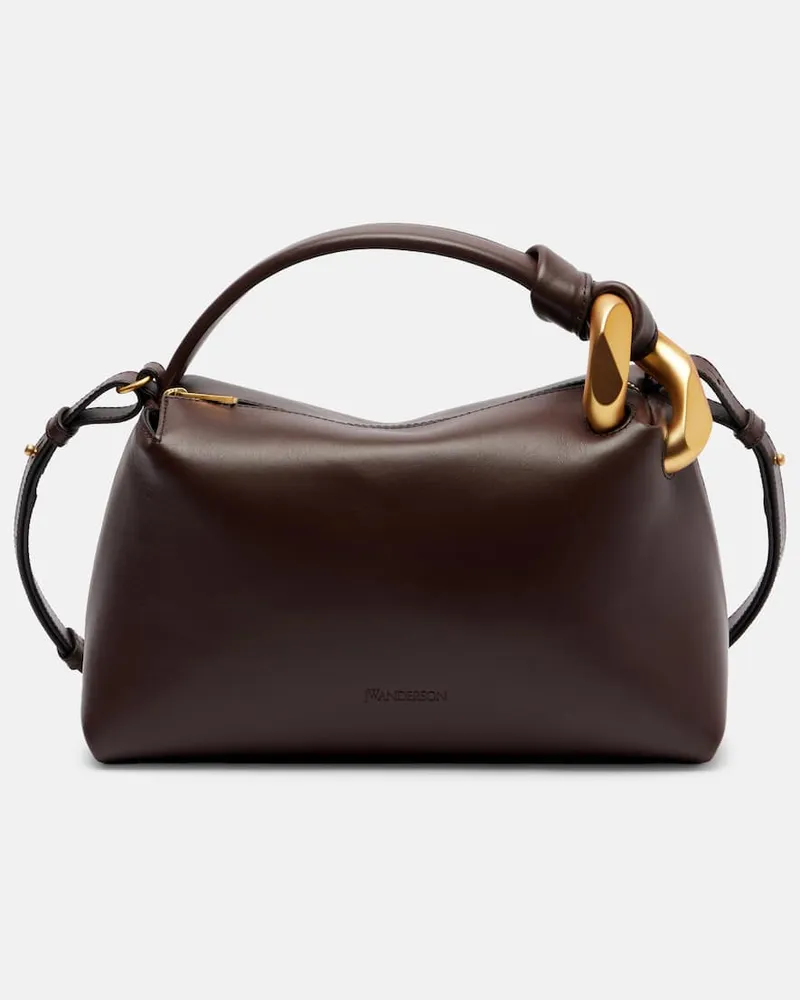 J.W.Anderson Tote Bag JWA Corner aus Leder Braun