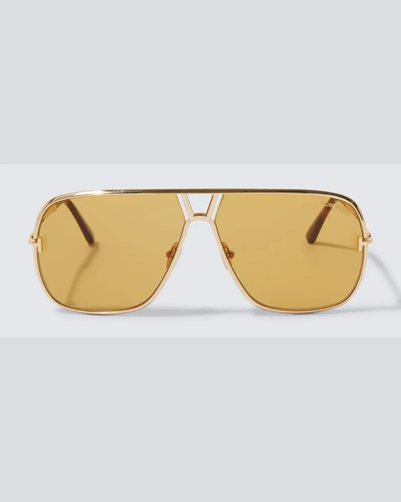 Tom Ford Aviator-Sonnenbrille Stavros Gold