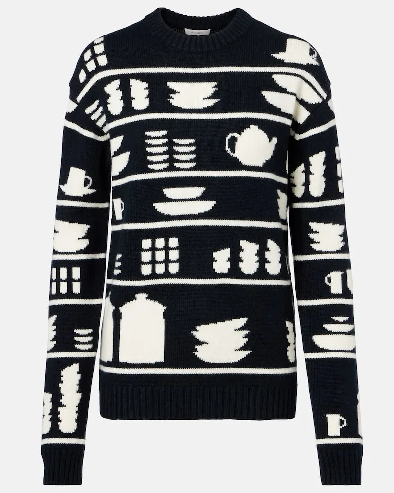 J.W.Anderson Pullover aus Woll-Jacquard Schwarz