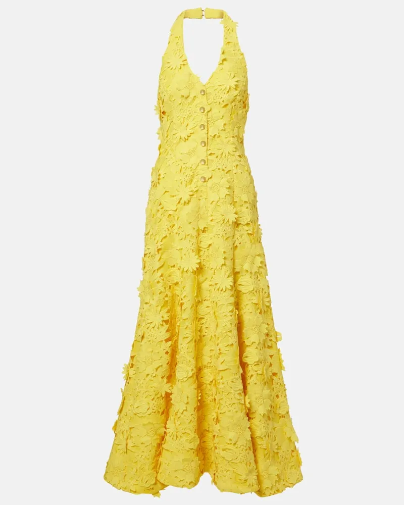 LEO LIN Maxikleid Juliette aus Spitze Gelb