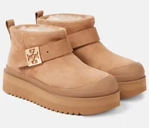 Plateau-Stiefeletten Mellow aus Veloursleder mit Shearling