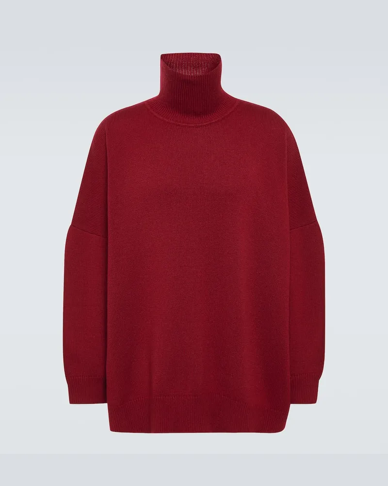 The Row Rollkragenpullover Vinicius aus Kaschmir Burgunderrot