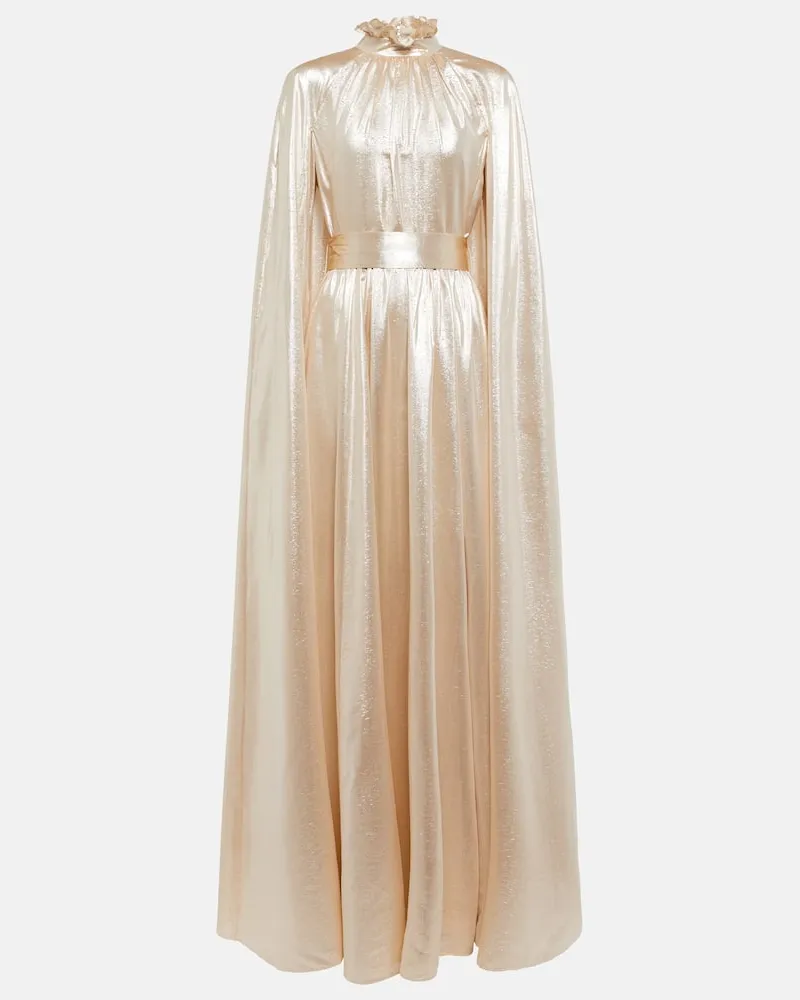 Erdem Robe Macie aus einem Seidengemisch Gold