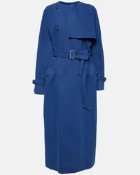 Max Mara Trenchcoat Calao aus Baumwoll-Canvas Blau