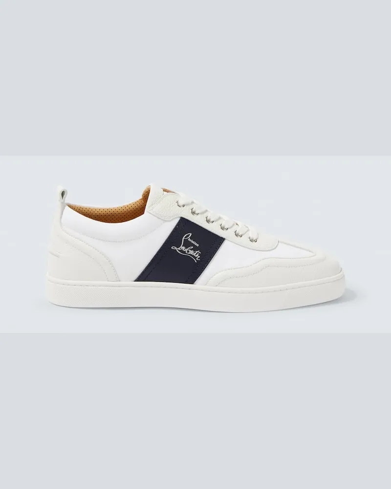 Christian Louboutin Sneakers Retro aus Leder und Canvas Weiß