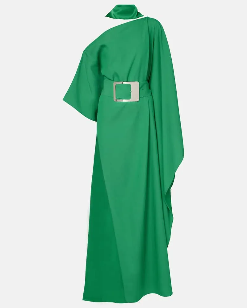 Taller Marmo One-Shoulder-Robe Taylor aus Cady Grün