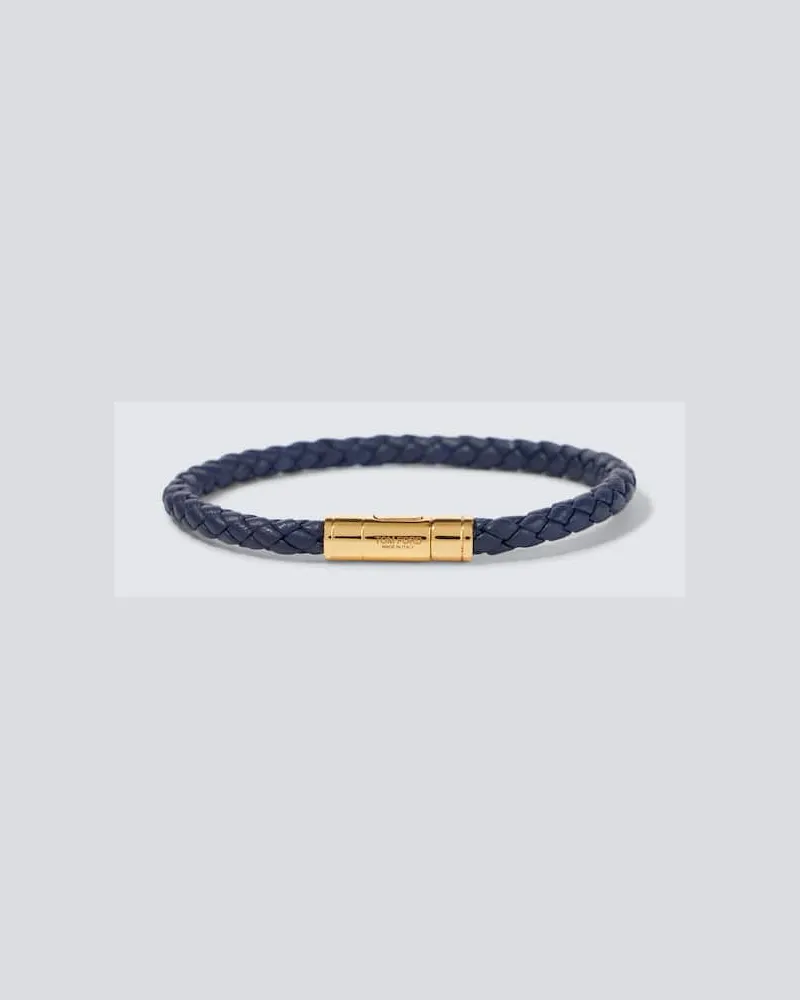 Tom Ford Armband aus Leder Blau