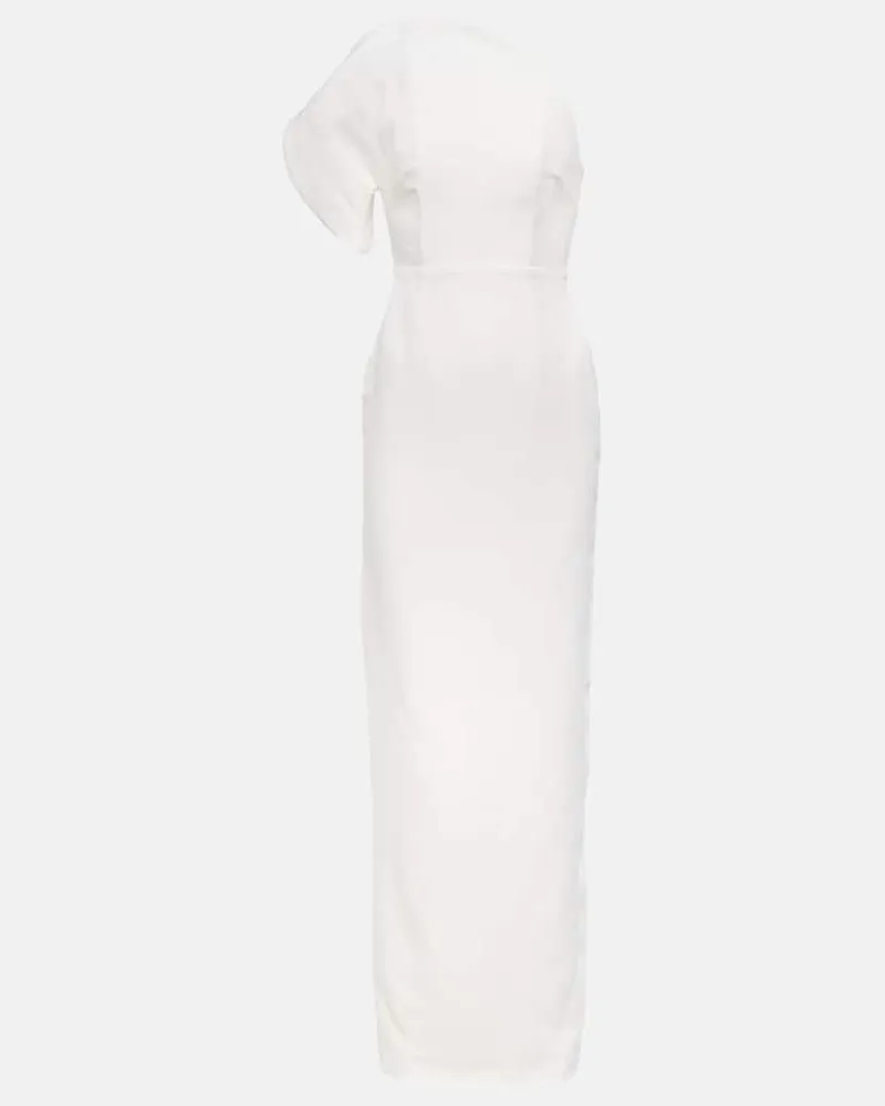 Roland Mouret Bridal Robe aus Wolle und Seide Weiã