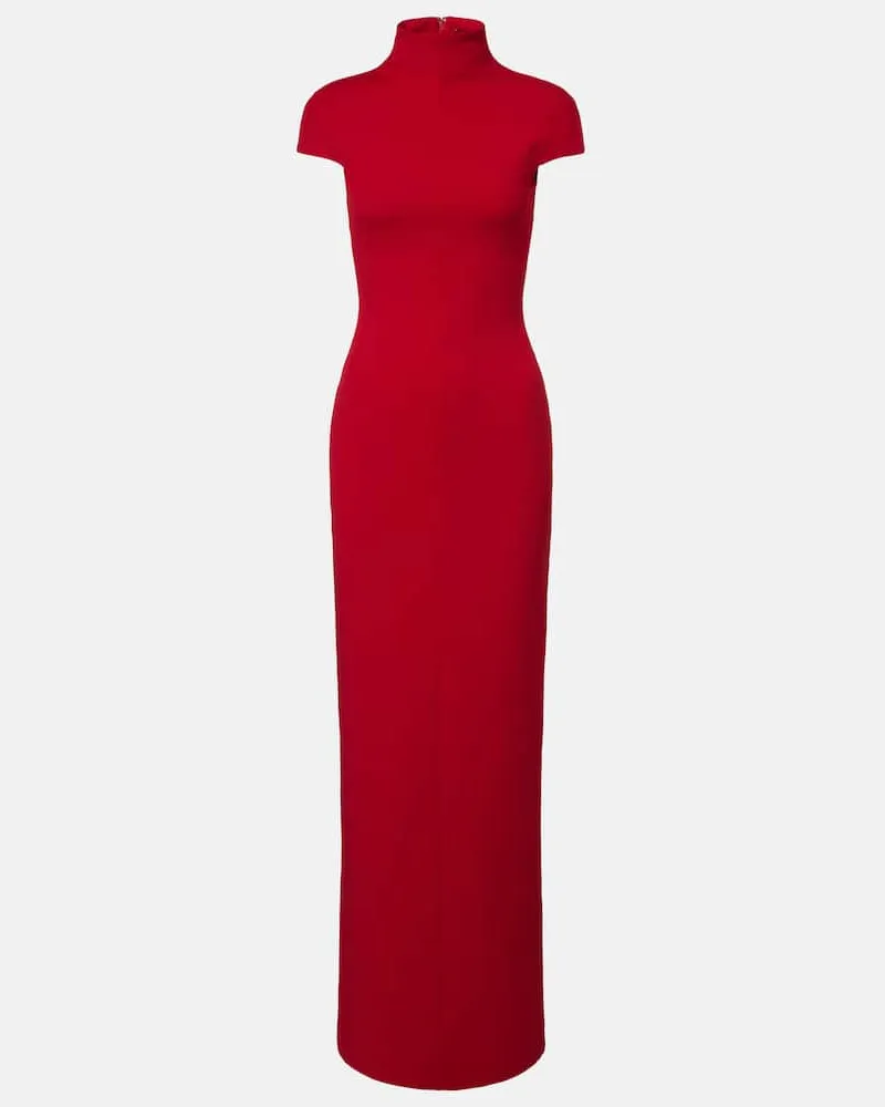 Solace London Maxikleid Lang aus Crêpe Rot