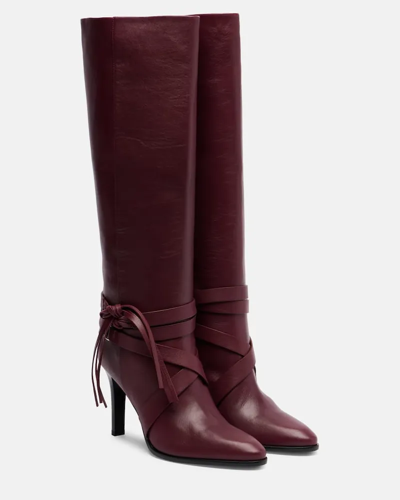 Isabel Marant Stiefel Anaui 90 aus Leder Burgunderrot