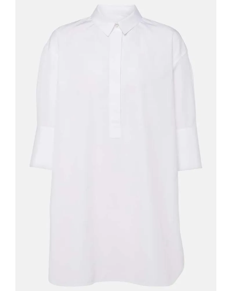 Jil Sander Bluse Friday aus Baumwollpopeline Weiss