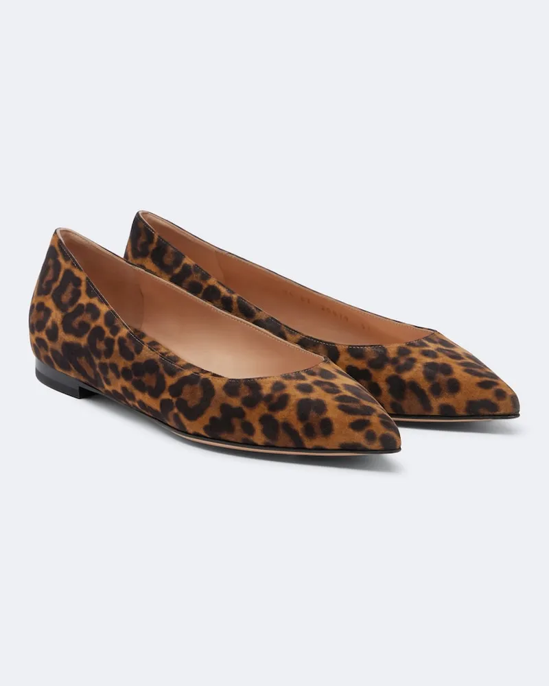 Gianvito Rossi Ballerinas Gianvito aus Veloursleder Braun