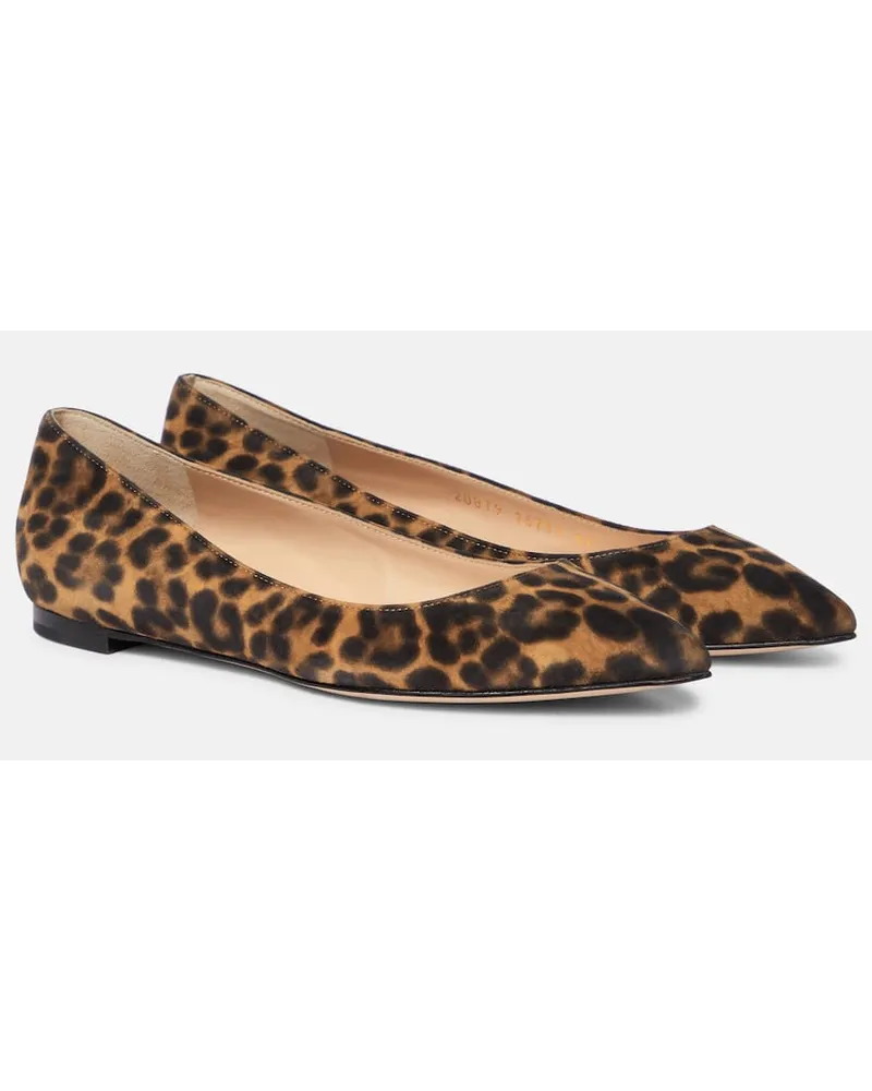 Gianvito Rossi Ballerinas Gianvito aus Veloursleder Braun