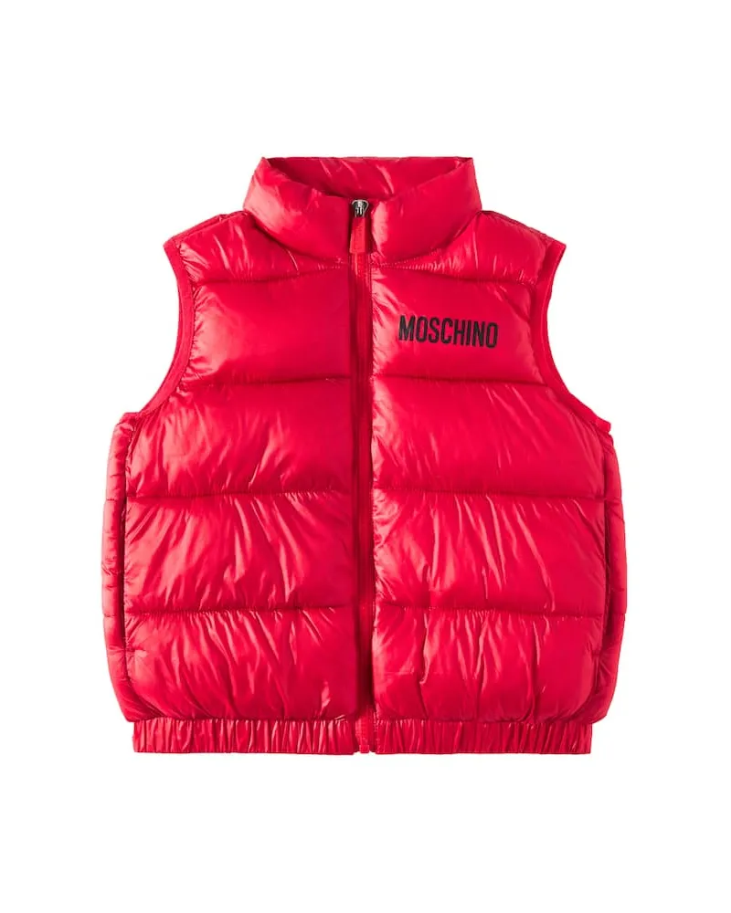 Moschino Wattierte Weste Rot