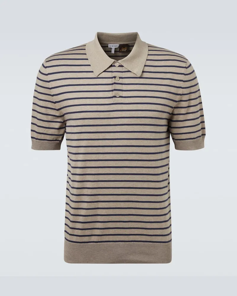 Loewe Polohemd aus einem Baumwollgemisch Braun