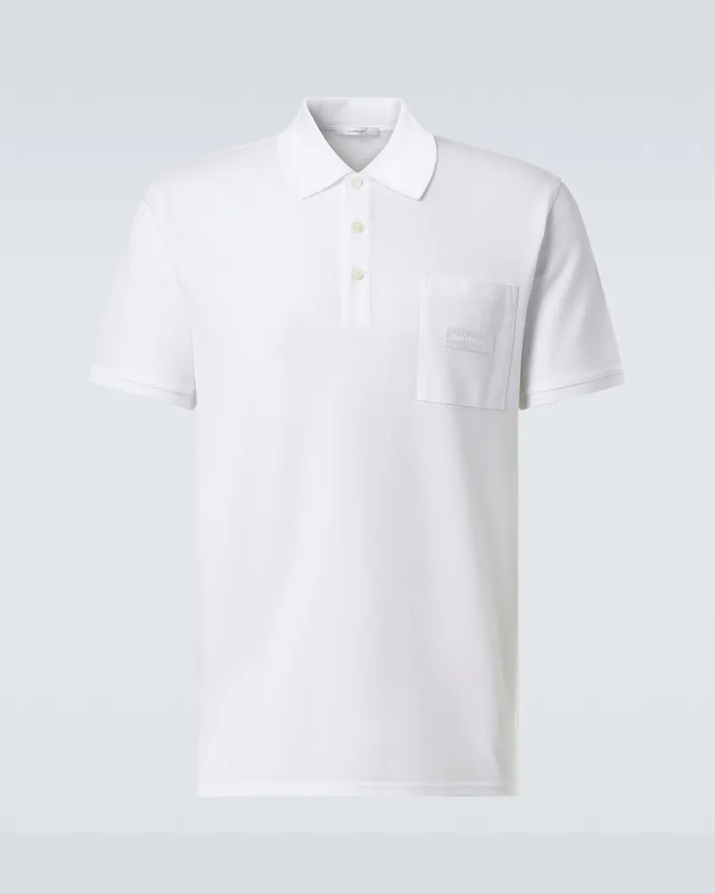 Givenchy Polohemd aus Baumwoll-Piqué Weiß
