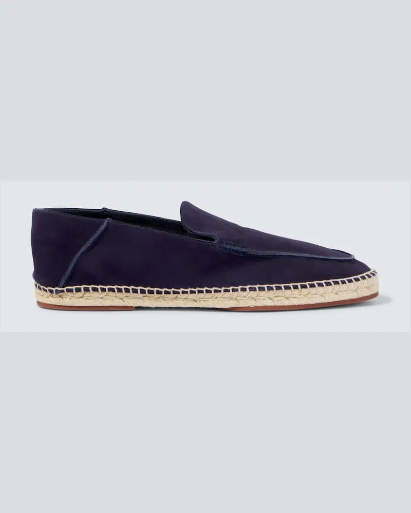 Loro Piana Espadrilles Seaside Walk aus Veloursleder Blau