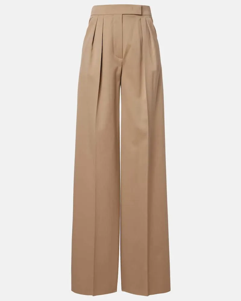 Max Mara Weite Hose Quorum aus Schurwolle Beige