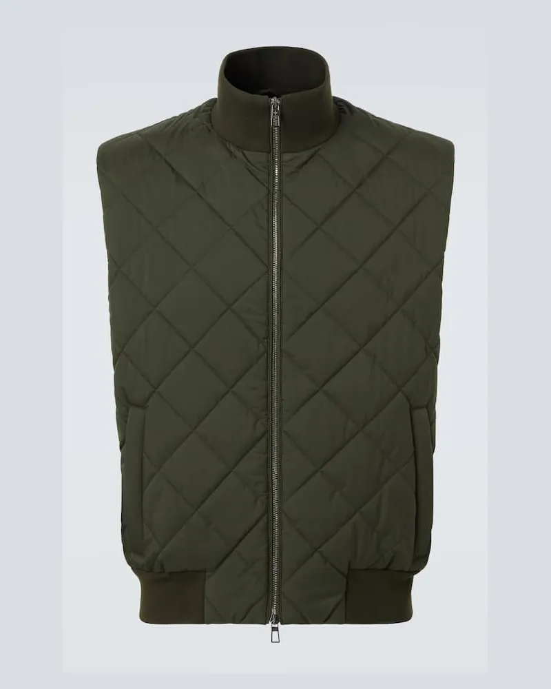 Loro Piana Wattierte Weste Windwish Storm Grün