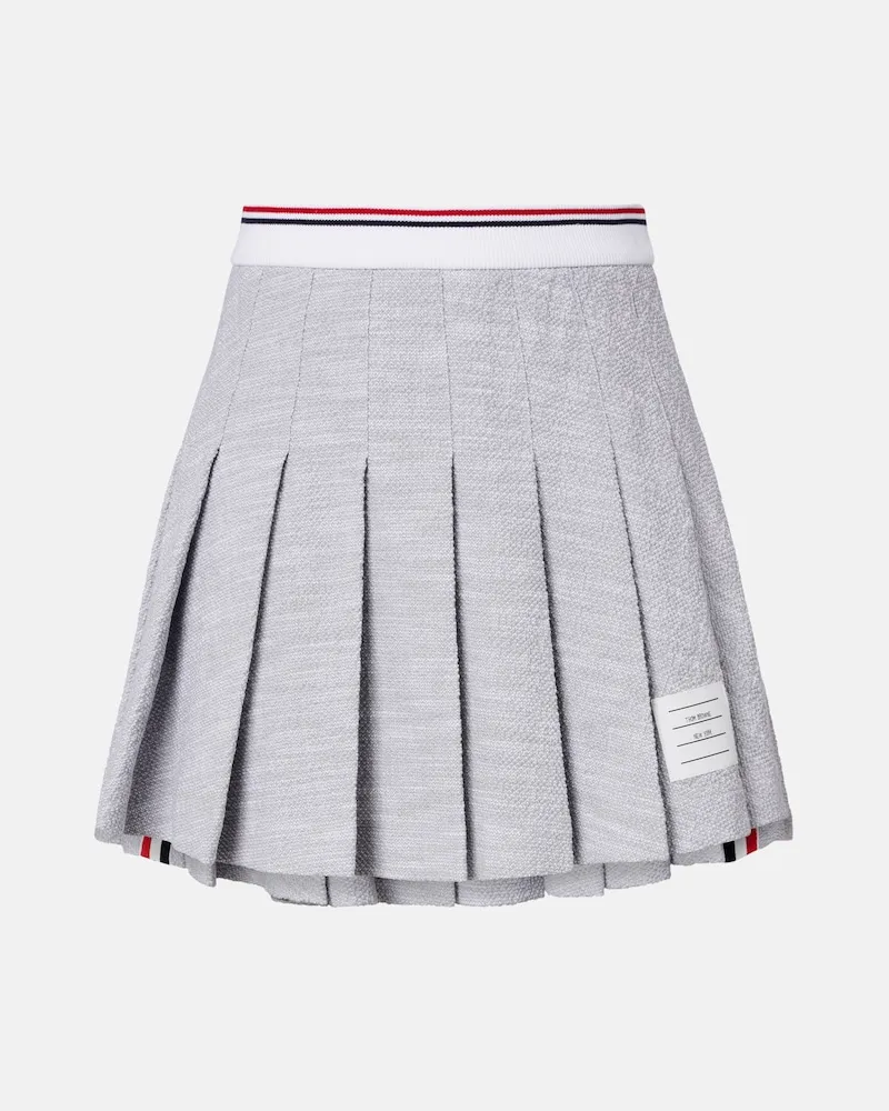 Thom Browne Plissierter Minirock Grau