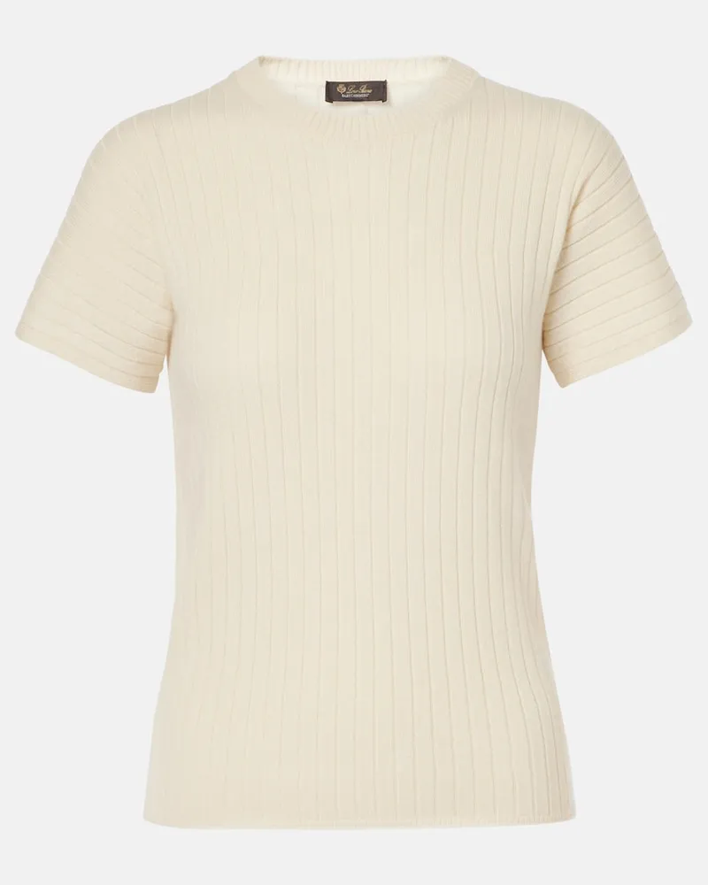 Loro Piana Top Coste aus Kaschmir Weiß
