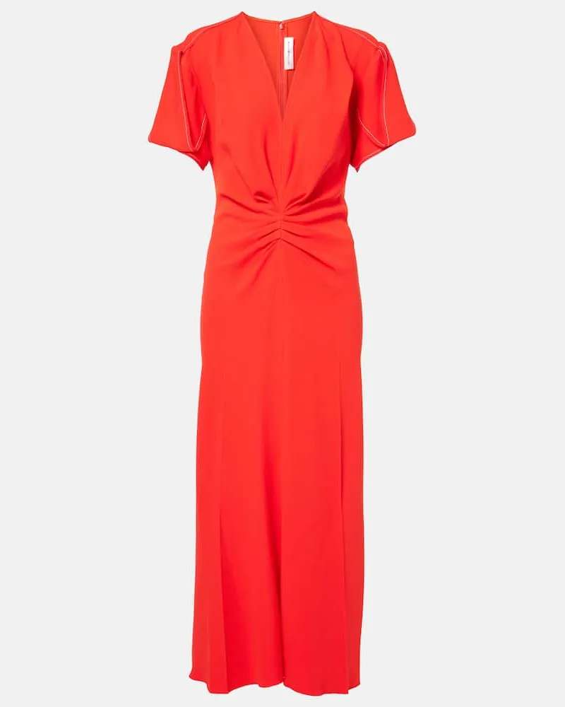 Victoria Beckham Maxikleid aus Cady Rot