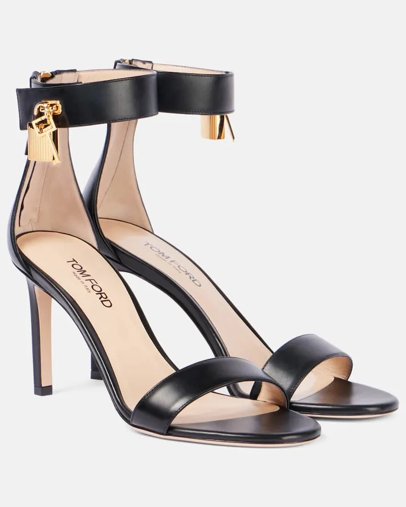 Tom Ford Sandalen Padlock 85 aus Leder Schwarz