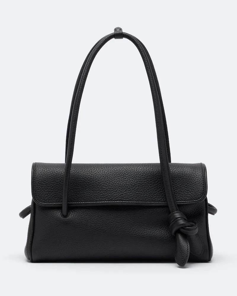 Jacquemus Schultertasche Turismo Lon Medium aus Leder Schwarz