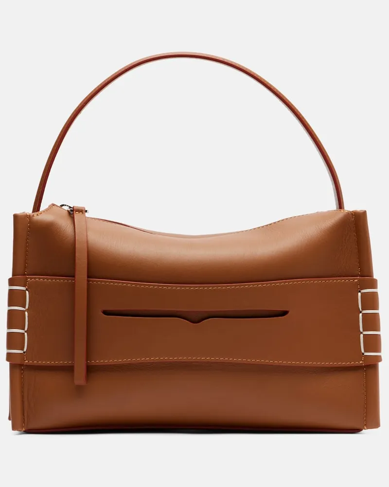 J.W.Anderson Henkeltasche Loafer aus Leder Braun