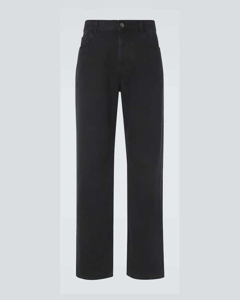 The Row Straight Jeans Ross Schwarz