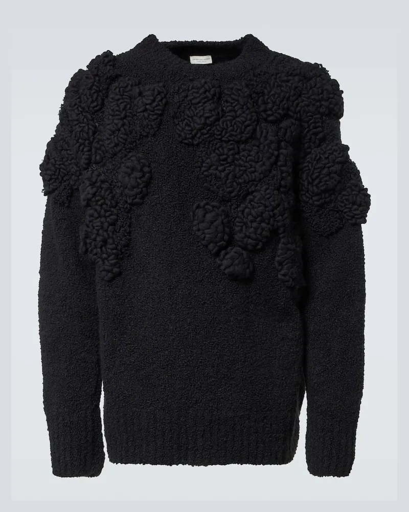 Dries van Noten Pullover aus einem Wollgemisch Schwarz