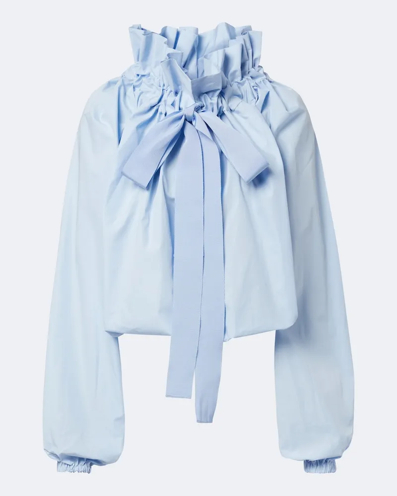 Patou Bluse aus Baumwollpopeline Blau