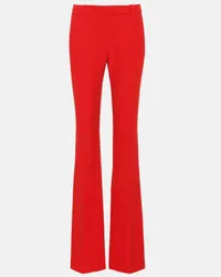 Alexander McQueen Flared-Hose aus Crepe Rot