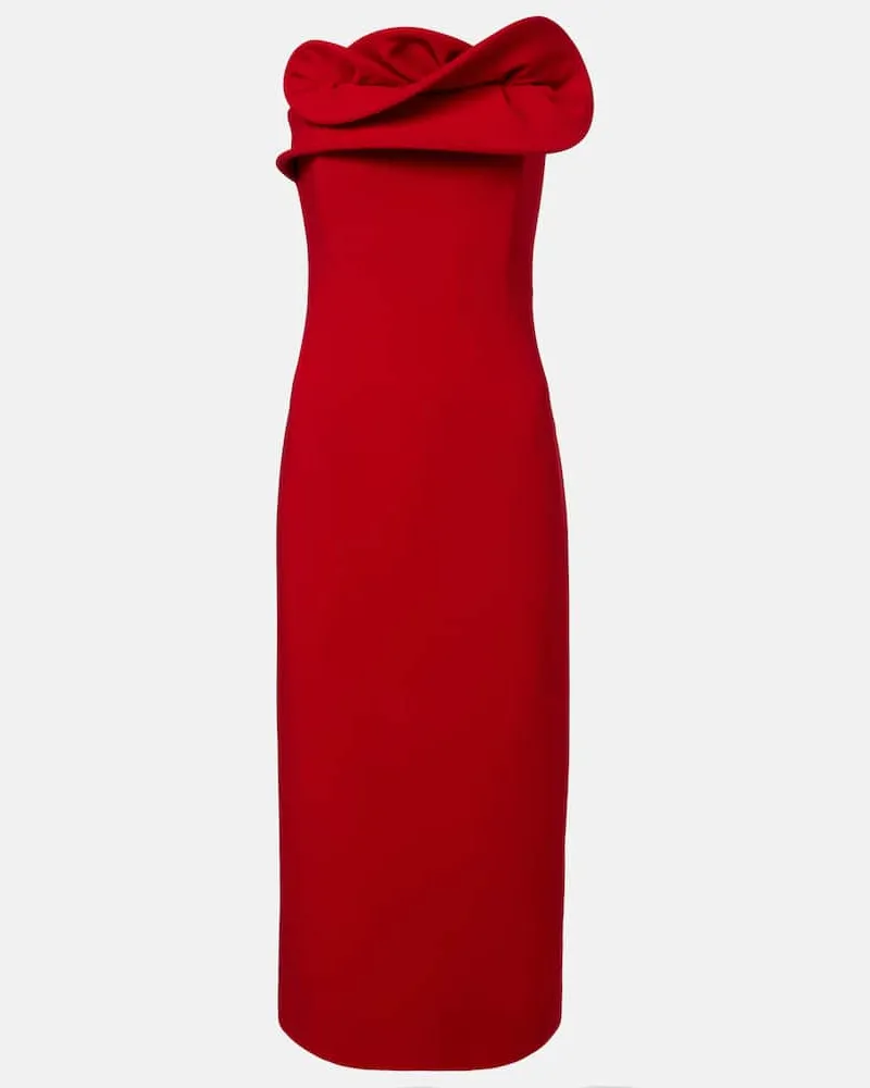 Magda Butrym Bustier-Kleid aus einem Wollgemisch Rot