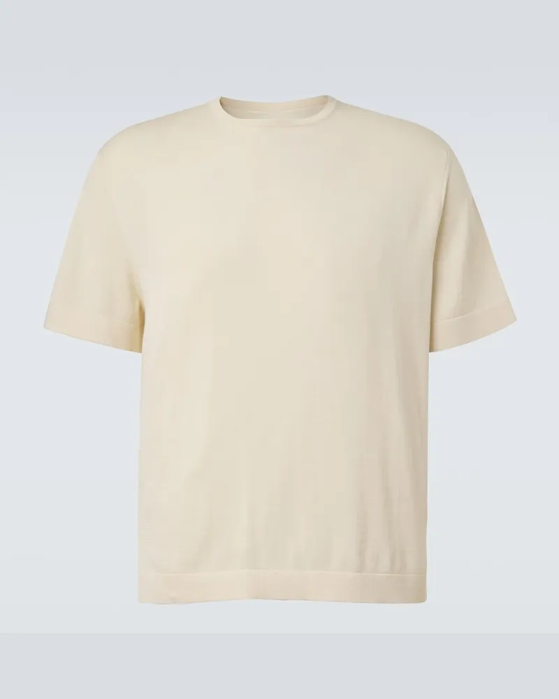 Stoffa Stòffa Pullover aus Baumwolle Weiß