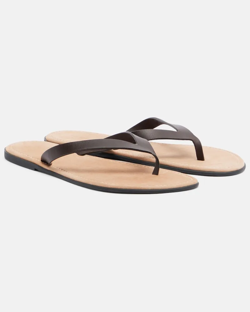 The Row Sandalen Beach aus Leder Braun