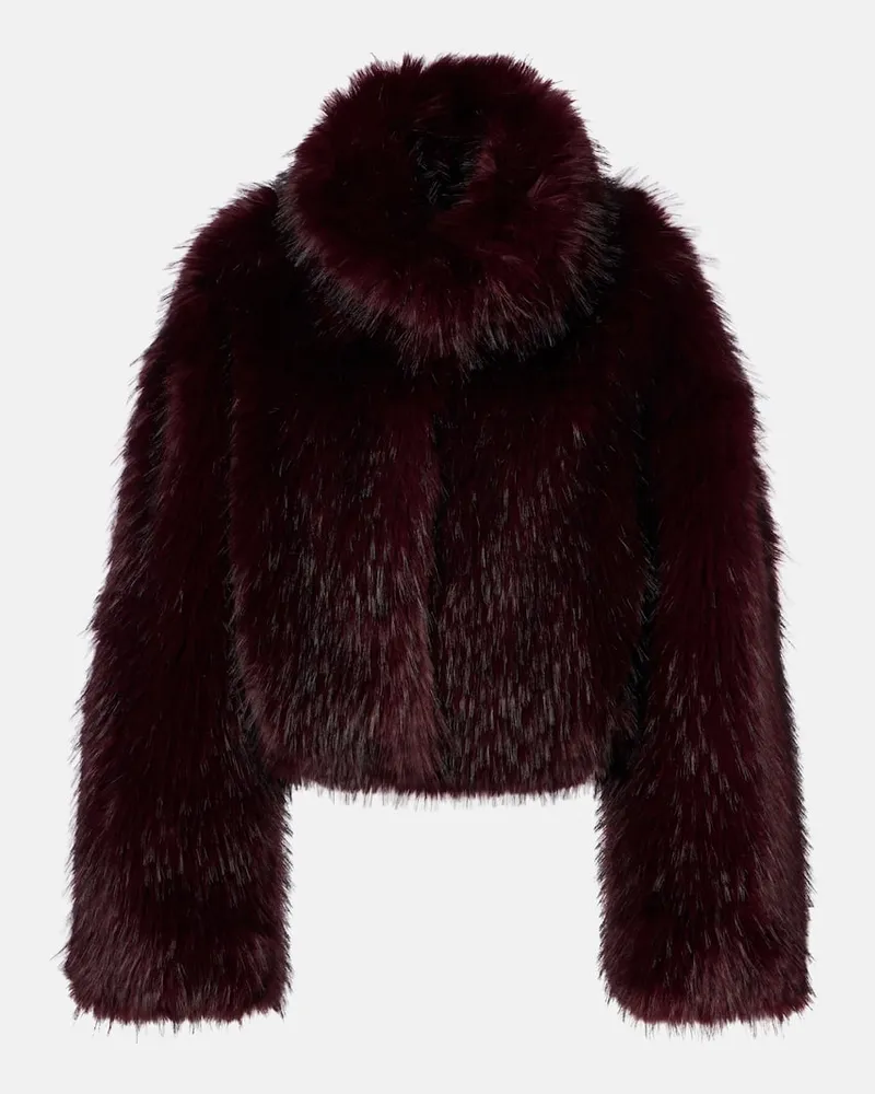 ROTATE Birger Christensen Cropped-Jacke Burgund