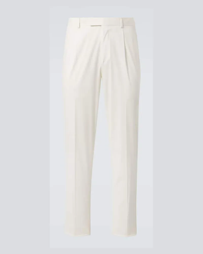 Ermenegildo Zegna Gerade Hose aus einem Baumwollgemisch Weiß
