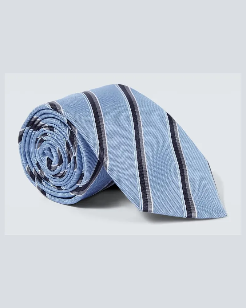 Canali Krawatte aus Seide Blau