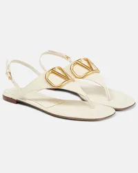 Valentino Garavani Sandalen VLogo Signature aus Leder Weiss