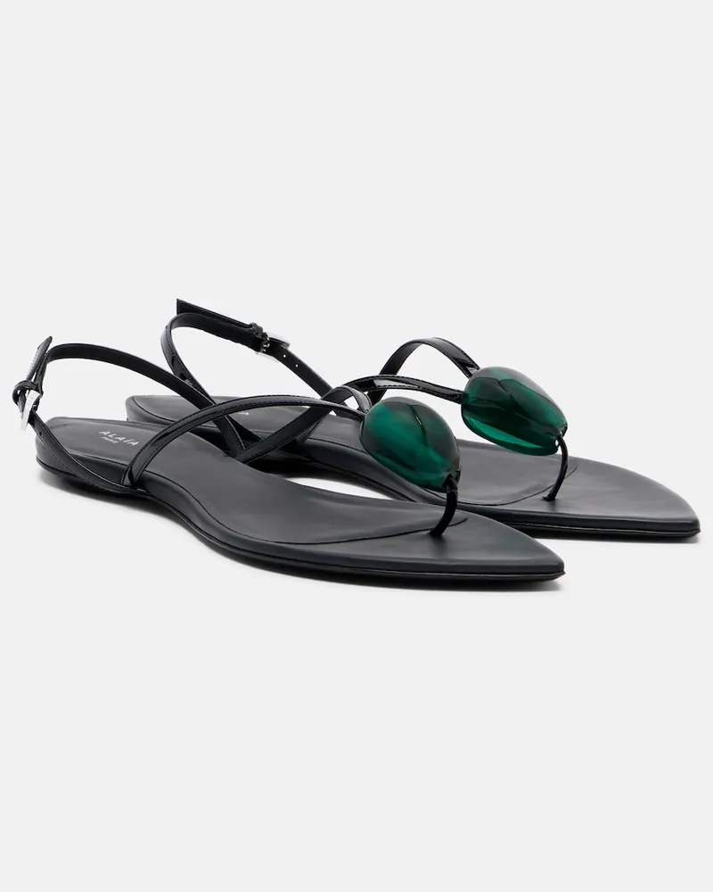 Alaïa Alaïa Sandalen Invisible aus Leder Schwarz