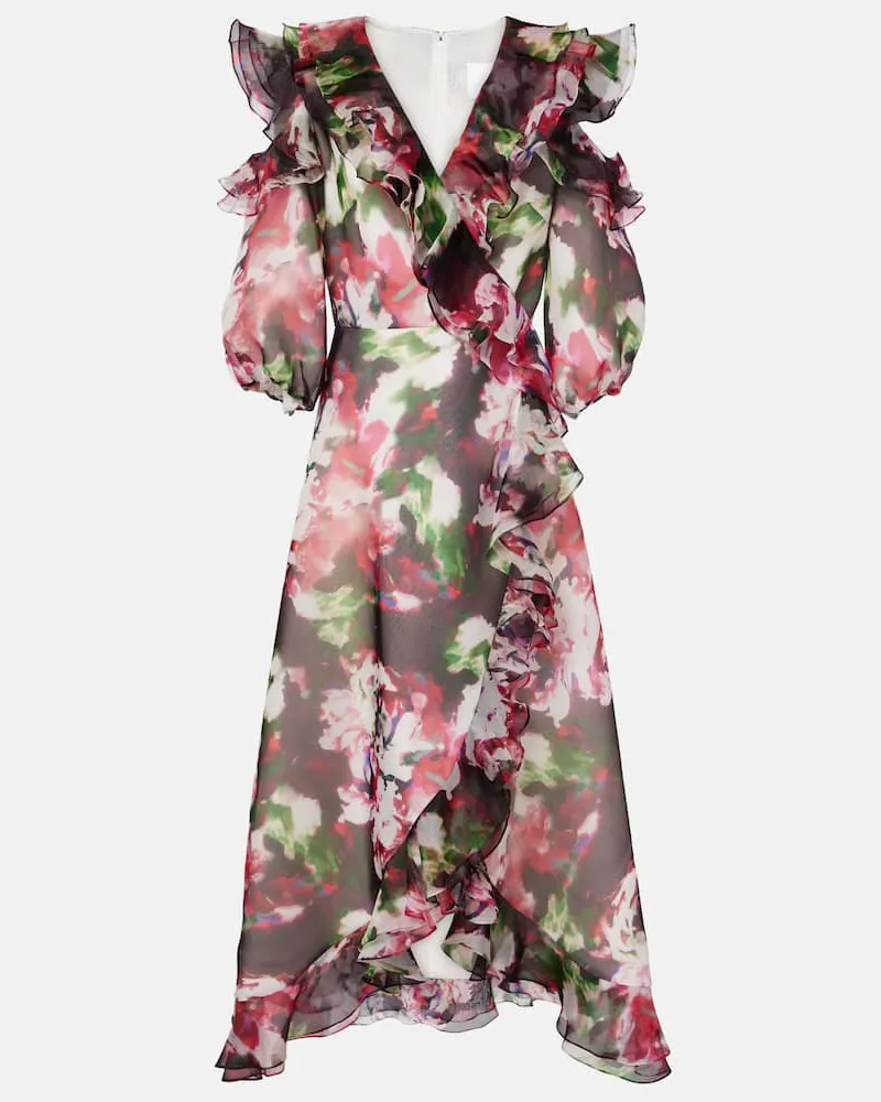 COSTARELLOS Maxikleid Aria aus Seidenorganza Rot