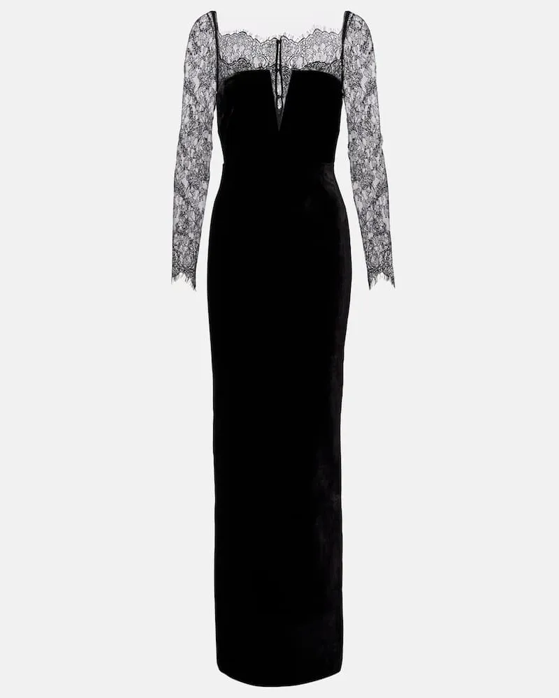Roland Mouret Robe aus Spitze Schwarz