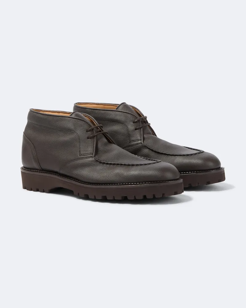John Lobb Desert Boots aus Leder Braun