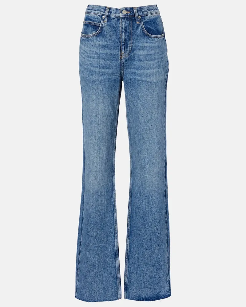 FRANKIE Shop Mid-Rise Flared Jeans Dalston Blau